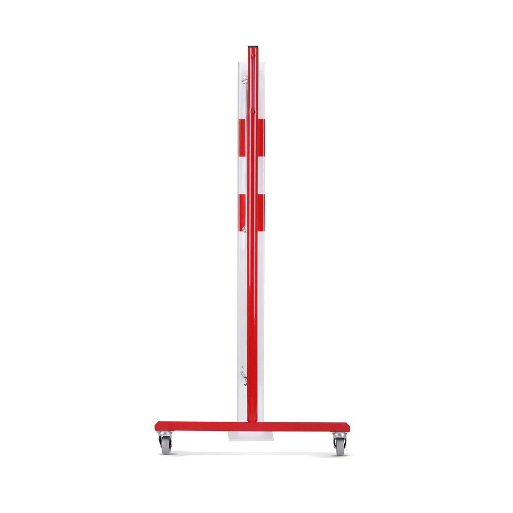 Numéro de l'image du produit 3: Barrière extensible dancop avec potelets, 70 x 70 mm, largeur 3 600, rouge/blanc