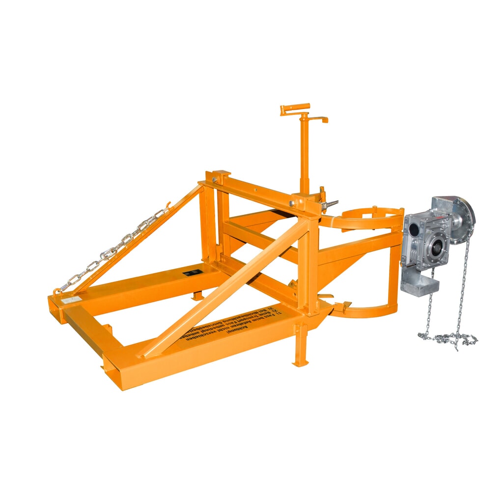 Basculeur de fûts Bauer® FD/L-K, peint, jaune-orange N° de l'image du produit 1 : Basculeur de fûts Bauer® FD/L-K, peint, jaune-orange
