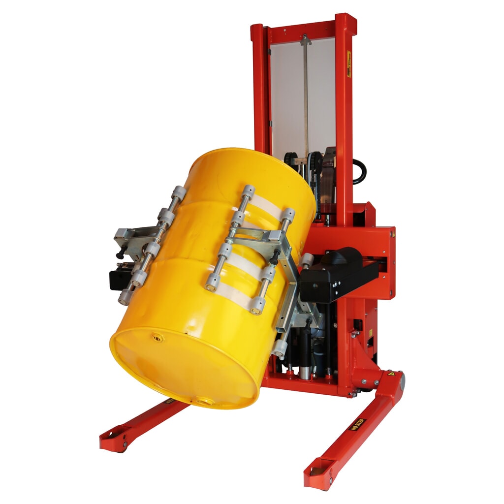 N° de l'image du produit 3 : Basculeur de fûts multi-fonctions électrique, pivotant, bras de préhension réglables