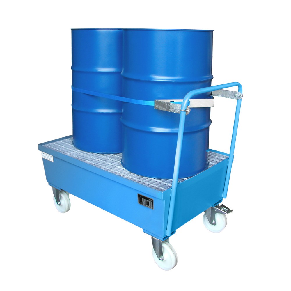 Numéro de l'image du produit 2: Bauer® Bac de rétention, mobile, 2x 200 l debout, contenance 225 l, bleu clair