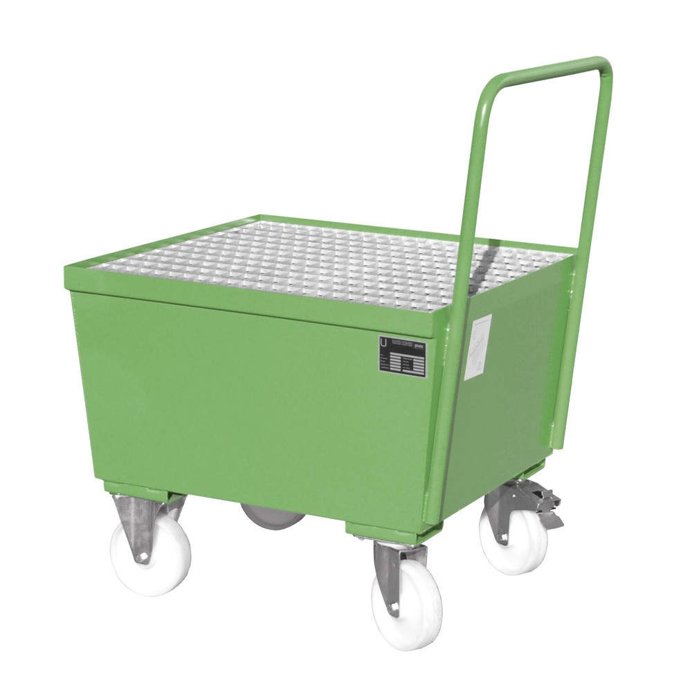 Illustration du produit: Bauer® Bac de rétention, mobile, 1x 200 l debout, contenance 215 l, vert réséda