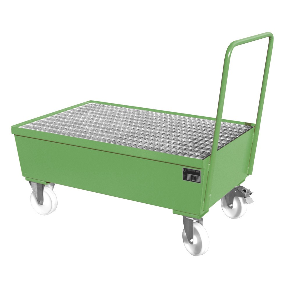 Numéro de l'image du produit 2: Bauer® Bac de rétention, mobile, 2x 200 l debout, contenance 225 l, vert réséda