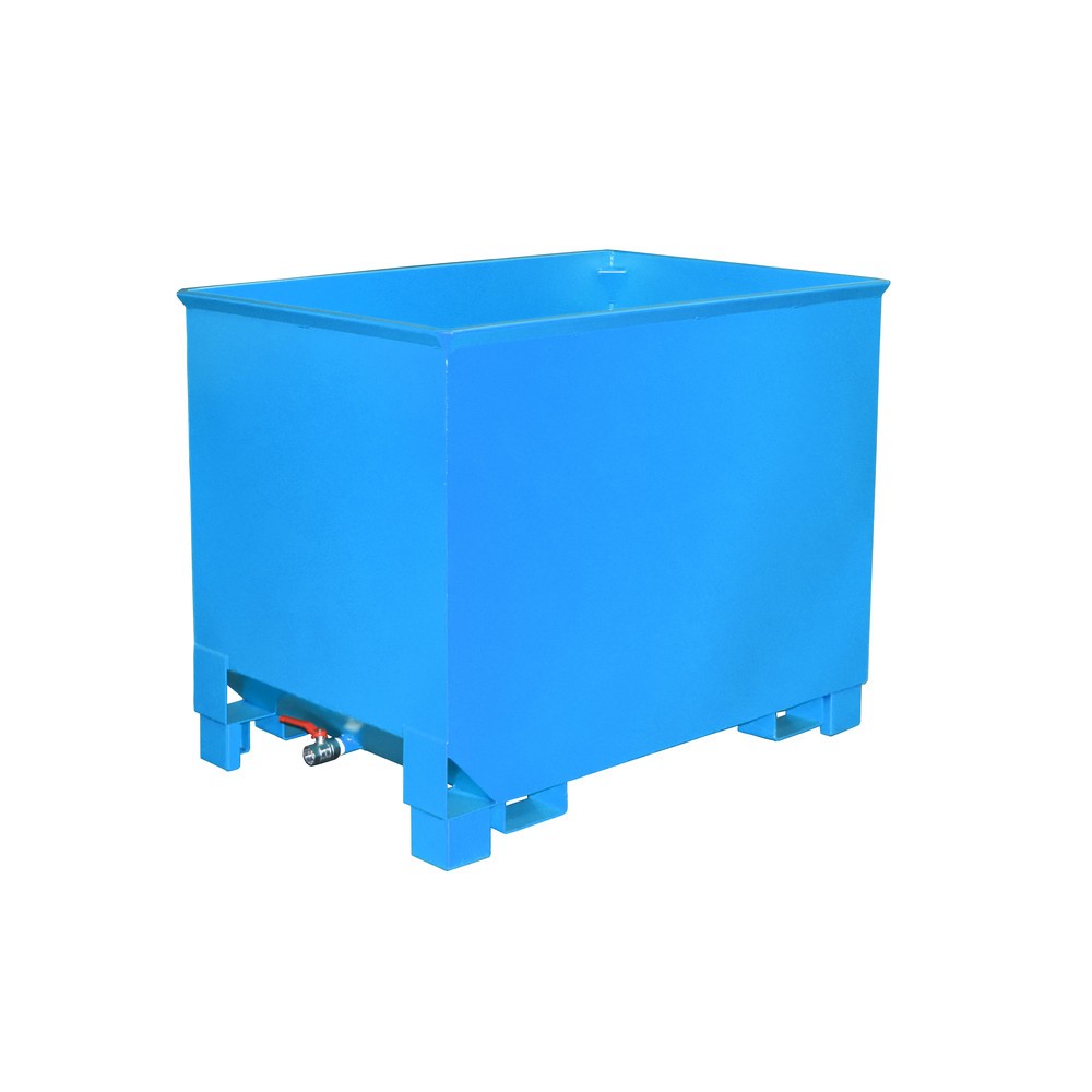 Numéro de l'image du produit 1: Bauer® Bacs à copeaux empilables pour trains de remorques, peints, volume 0,8 m³, RAL 5012 bleu clair