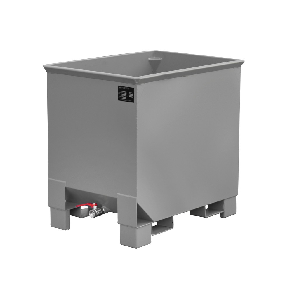 Numéro de l'image du produit 1: Bauer® Bacs à copeaux empilables pour trains de remorques, peints, volume 0,3 m³, RAL 7005 gris souris