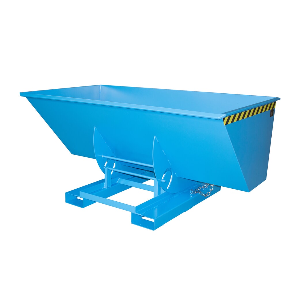 Bauer® Benne basculante avec mécanisme d'aide au basculement, capacité de charge 1 000 kg, peint, volume 1,5 m³, RAL 5012 bleu clair Illustration du produit: Bauer® Benne basculante avec mécanisme d'aide au basculement, capacité de charge 1 000 kg, peint, volume 1,5 m³, RAL 5012 bleu clair