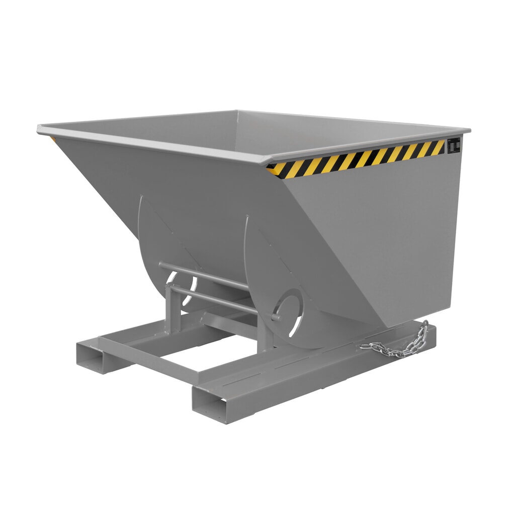 Bauer® Benne basculante avec mécanisme d'aide au basculement, capacité de charge 1 000 kg, peint, volume 1 m³, RAL 7005 gris souris Illustration du produit: Bauer® Benne basculante avec mécanisme d'aide au basculement, capacité de charge 1 000 kg, peint, volume 1 m³, RAL 7005 gris souris