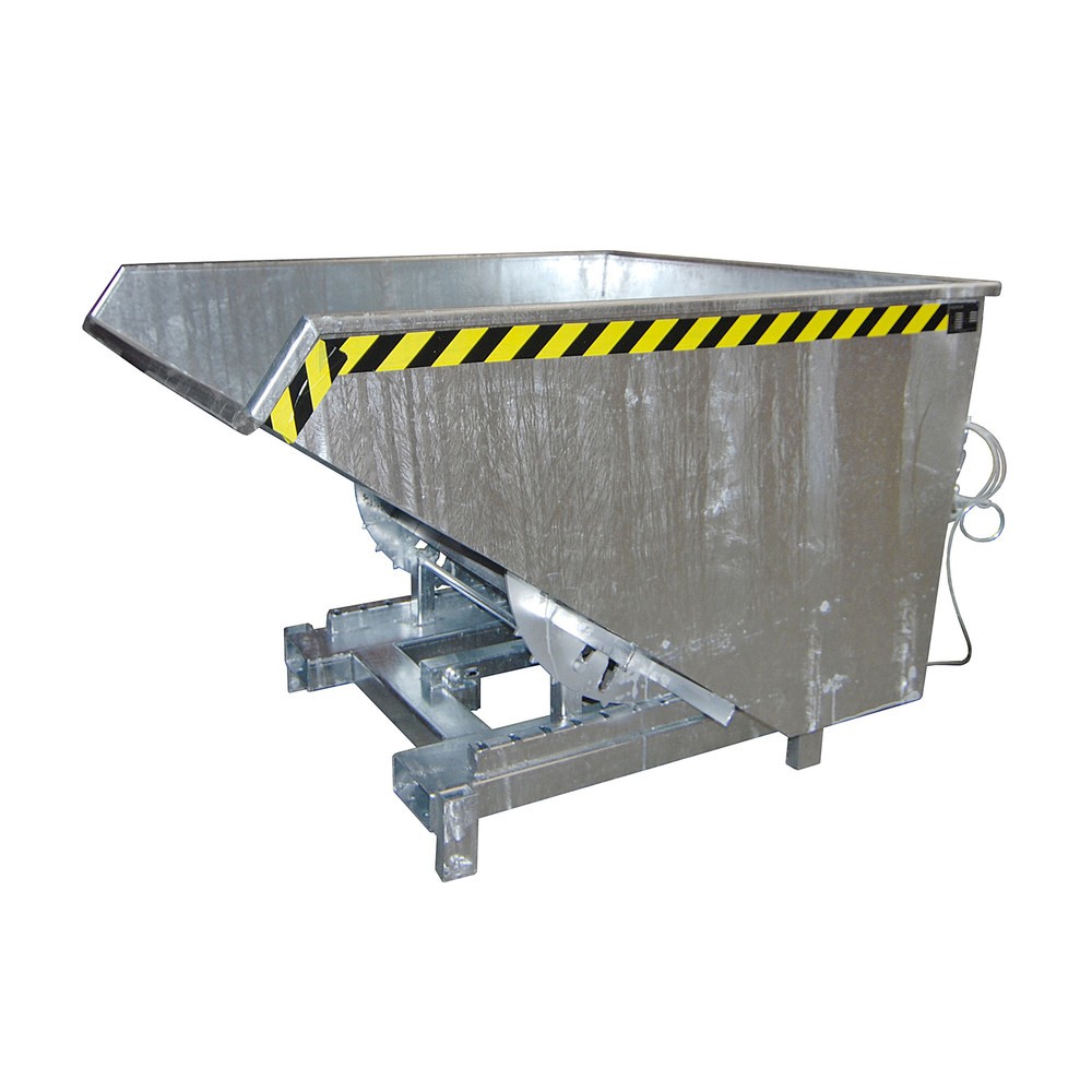 N° de l'image du produit 1 : Bauer® Benne basculante pour charges lourdes, capacité de charge 4 000 kg, galvanisée, volume 0,9 m³