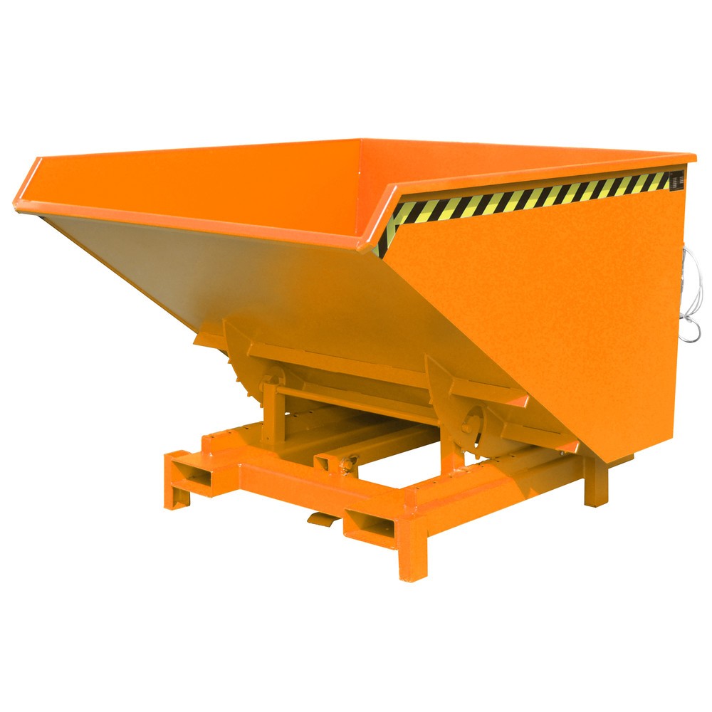 Numéro de l'image du produit 1: Bauer® Benne basculante pour charges lourdes, capacité de charge 4 000 kg, peint, volume 2,1 m³, RAL 2000 orangé jaune