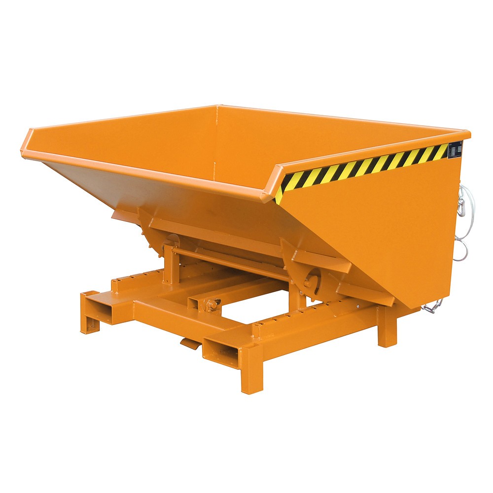 Illustration du produit: Bauer® Benne basculante pour charges lourdes, capacité de charge 4 000 kg, peint, volume 0,9 m³, RAL 2000 orangé jaune