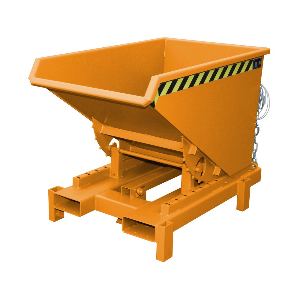 Numéro de l'image du produit 1: Bauer® Benne basculante pour charges lourdes, capacité de charge 4 000 kg, peint, volume 0,3 m³, RAL 2000 orangé jaune