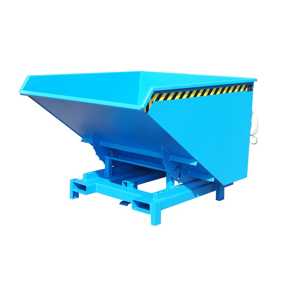 Illustration du produit: Bauer® Benne basculante pour charges lourdes, capacité de charge 4 000 kg, peint, volume 1,7 m³, RAL 5012 bleu clair