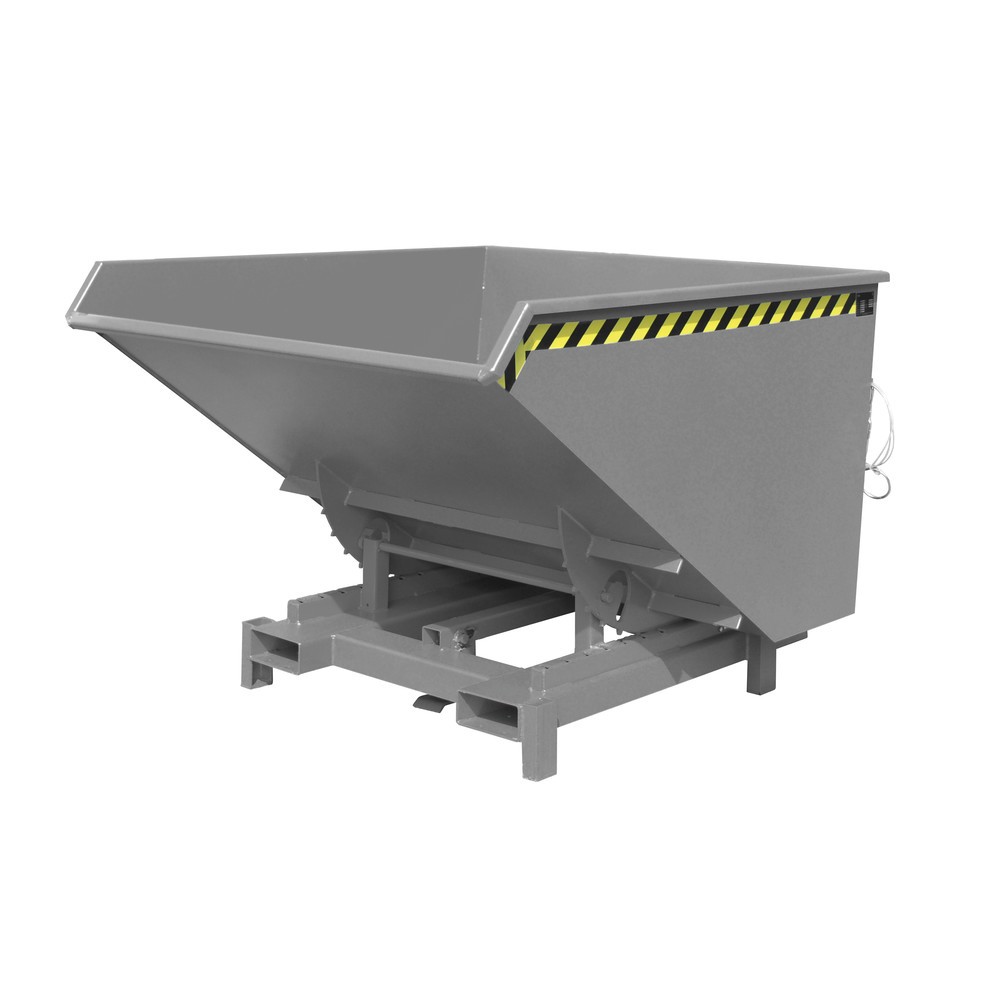 Numéro de l'image du produit 1: Bauer® Benne basculante pour charges lourdes, capacité de charge 4 000 kg, peint, volume 1,7 m³, RAL 7005 gris souris