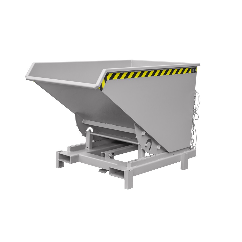Numéro de l'image du produit 1: Bauer® Benne basculante pour charges lourdes, capacité de charge 4 000 kg, peint, volume 1,2 m³, RAL 7005 gris souris