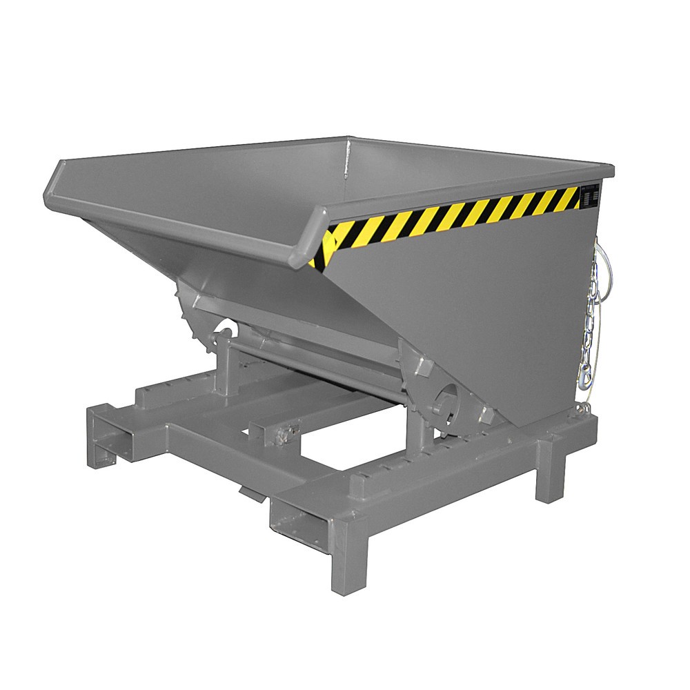 Numéro de l'image du produit 1: Bauer® Benne basculante pour charges lourdes, capacité de charge 4 000 kg, peint, volume 0,6 m³, RAL 7005 gris souris