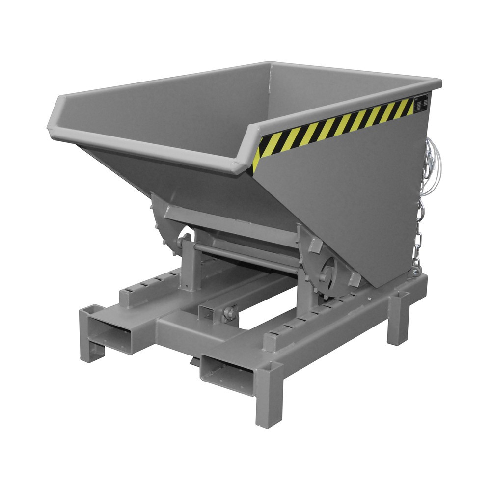 Numéro de l'image du produit 1: Bauer® Benne basculante pour charges lourdes, capacité de charge 4 000 kg, peint, volume 0,3 m³, RAL 7005 gris souris