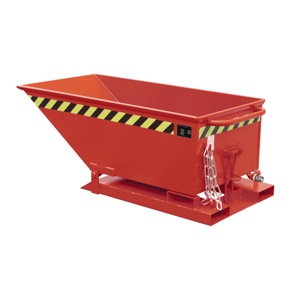 Bauer® Benne à copeaux basculante, benne basse, peinte, volume 0,25 m³, RAL 3000 rouge feu Illustration du produit: Bauer® Benne à copeaux basculante, benne basse, peinte, volume 0,25 m³, RAL 3000 rouge feu