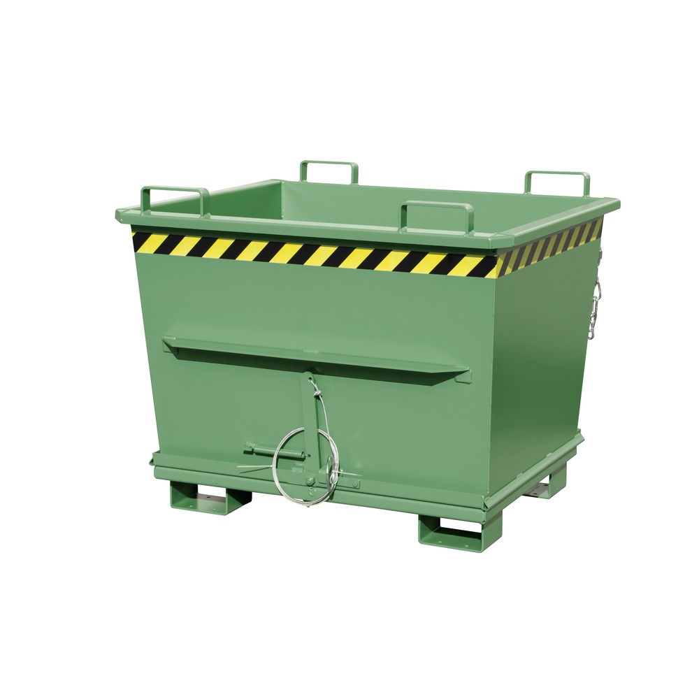 Illustration du produit: Bauer® Benne à fond basculant empilable, peint, volume 0,7 m³, RAL 6011 vert réséda