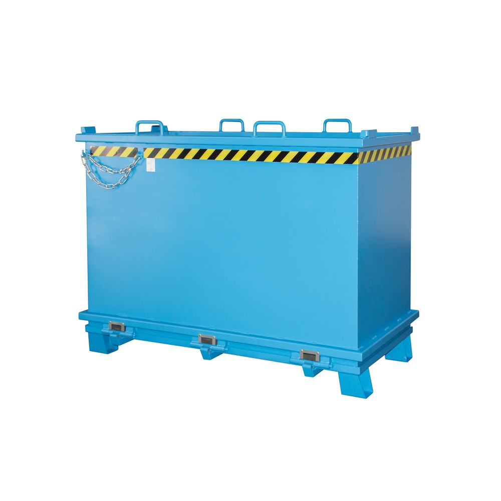 Illustration du produit: Bauer® Benne à fond basculant, fond basculant renforcé, peint, volume 2 m³, RAL 5012 bleu clair