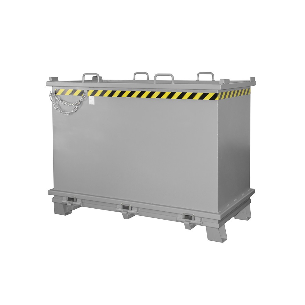 Numéro de l'image du produit 1: Bauer® Benne à fond basculant, fond basculant renforcé, peint, volume 2 m³, RAL 7005 gris souris