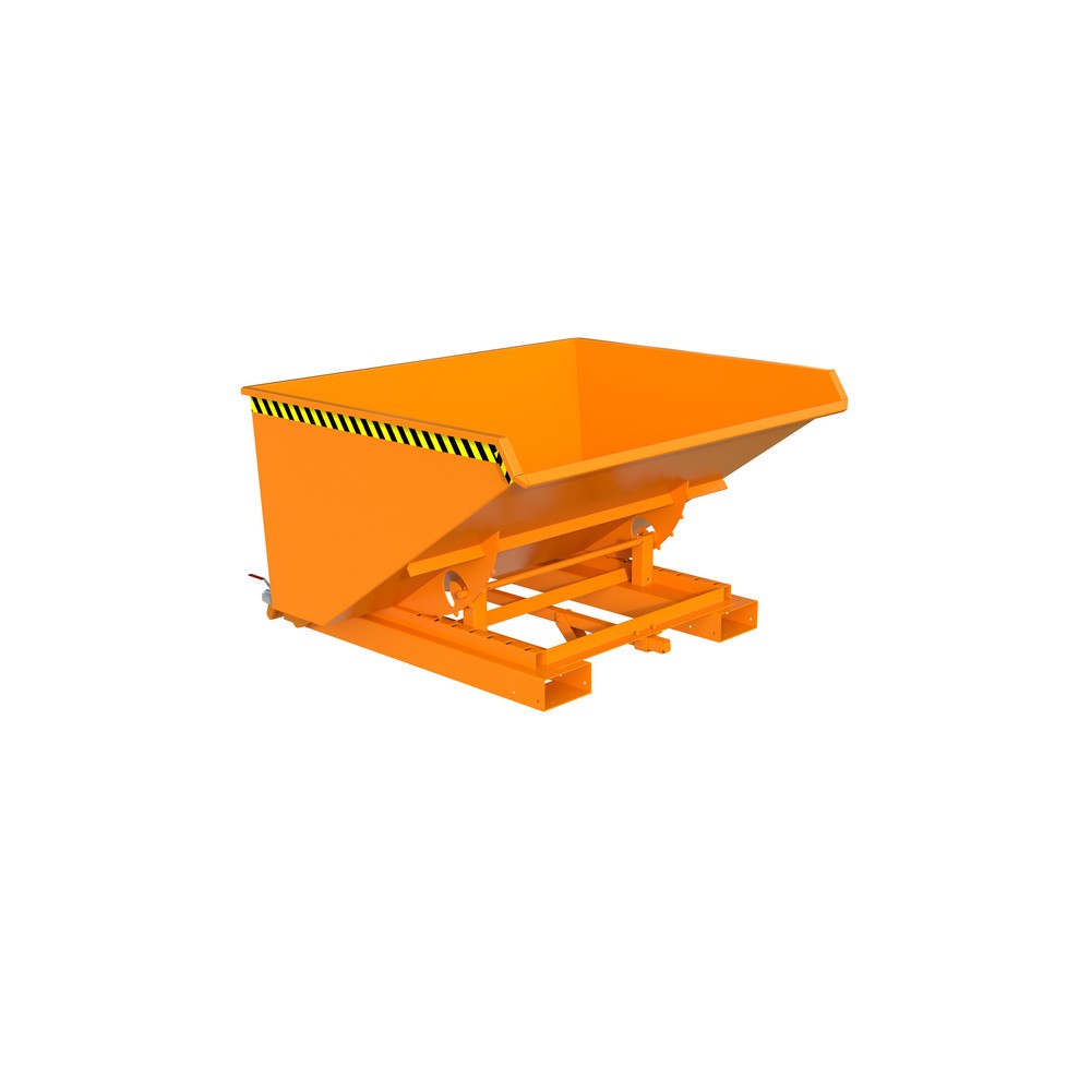 Numéro de l'image du produit 1: Bauer® Benne basculante à copeaux avec système automatique anti-affaissement, peinte, volume 0,9 m³, RAL 2000 orangé jaune