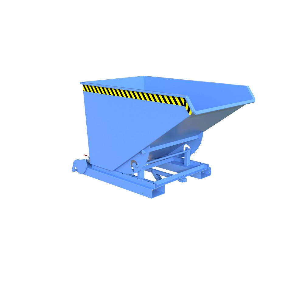 Numéro de l'image du produit 1: Bauer® Benne basculante à copeaux pour trains de remorques, peinte, volume 1,2 m³, RAL 5012 bleu clair