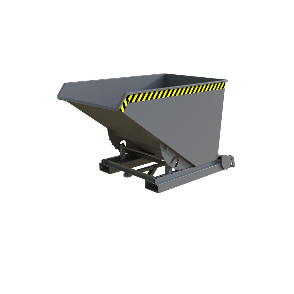 Numéro de l'image du produit 1: Bauer® Benne basculante à copeaux pour trains de remorques, peinte, volume 1,2 m³, RAL 7005 gris souris