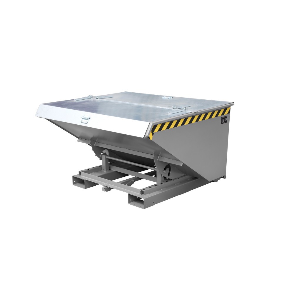 Numéro de l'image du produit 1: Bauer® Benne basculante à mécanisme automatique anti-chute, capacité de charge 1 000 kg, peinte, volume 0,9 m³, RAL 7005 gris souris