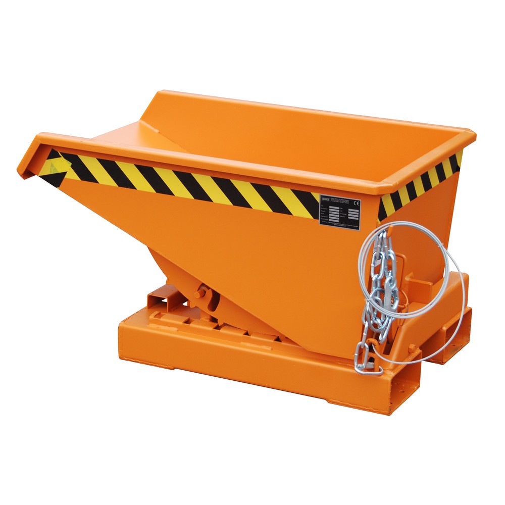 Numéro de l'image du produit 1: Bauer® Benne basculante avec mécanisme d'aide au basculement, peint, volume 0,15 m³, RAL 2000 orangé jaune