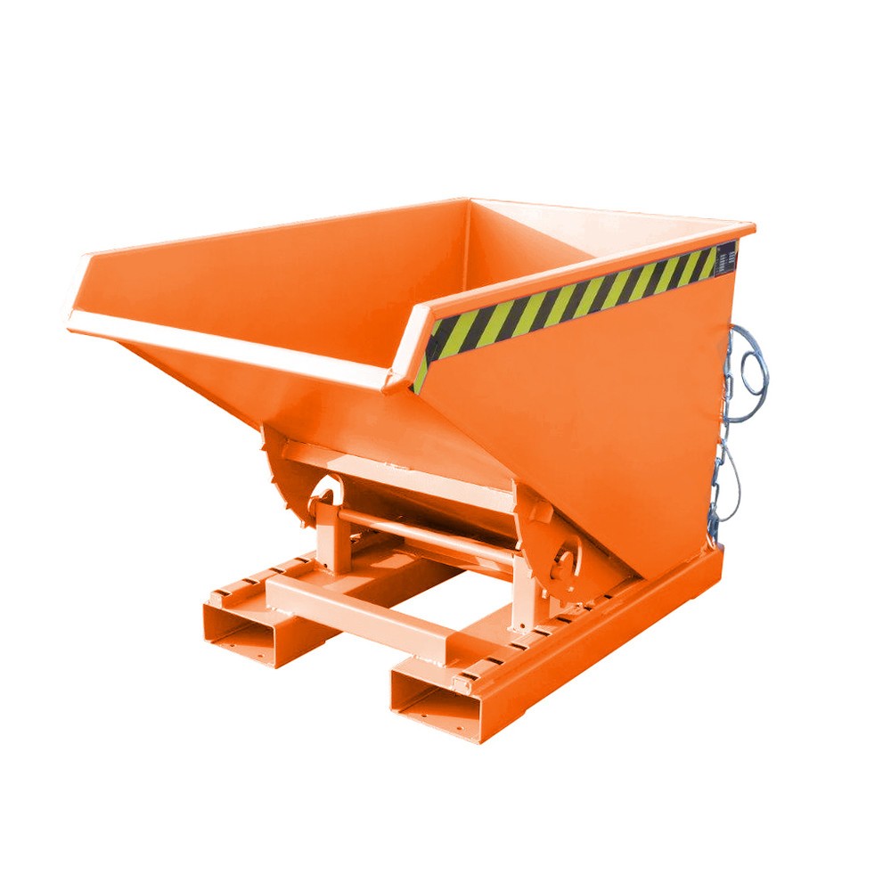 Numéro de l'image du produit 1: Bauer® Benne basculante avec mécanisme d'aide au basculement, peint, volume 0,3 m³, RAL 2000 orangé jaune