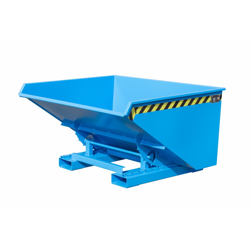 Numéro de l'image du produit 1: Bauer® Benne basculante avec mécanisme d'aide au basculement, peint, volume 0,9 m³, RAL 5012 bleu clair