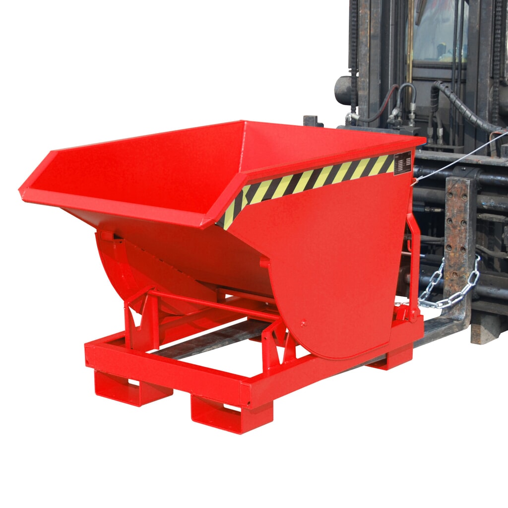 Bauer® Benne basculante avec mécanisme d'aide au basculement Premium, construction profonde, peint, sans couvercle, volume 0,3 m³, RAL 3000 rouge feu N° de l'image du produit 3 : Bauer® Benne basculante avec mécanisme d'aide au basculement Premium, construction profonde, peint, sans couvercle, volume 0,3 m³, RAL 3000 rouge feu