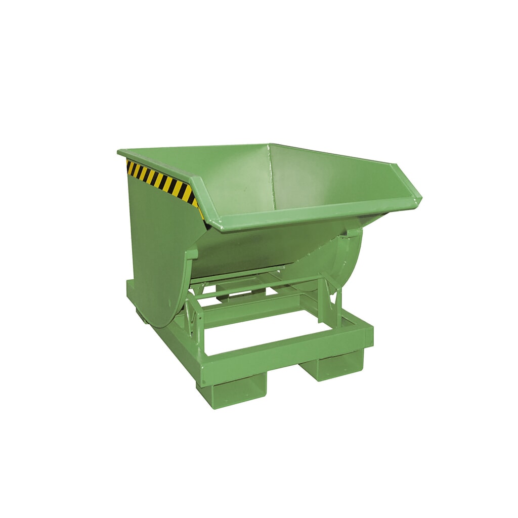 N° de l'image du produit 5 : Bauer® Benne basculante avec mécanisme d'aide au basculement Premium, construction profonde, peint, sans couvercle, volume 0,3 m³, RAL 3000 rouge feu