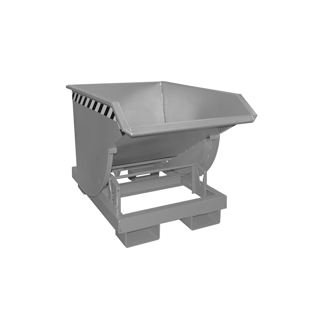 N° de l'image du produit 6 : Bauer® Benne basculante avec mécanisme d'aide au basculement Premium, construction profonde, peint, sans couvercle, volume 0,3 m³, RAL 3000 rouge feu