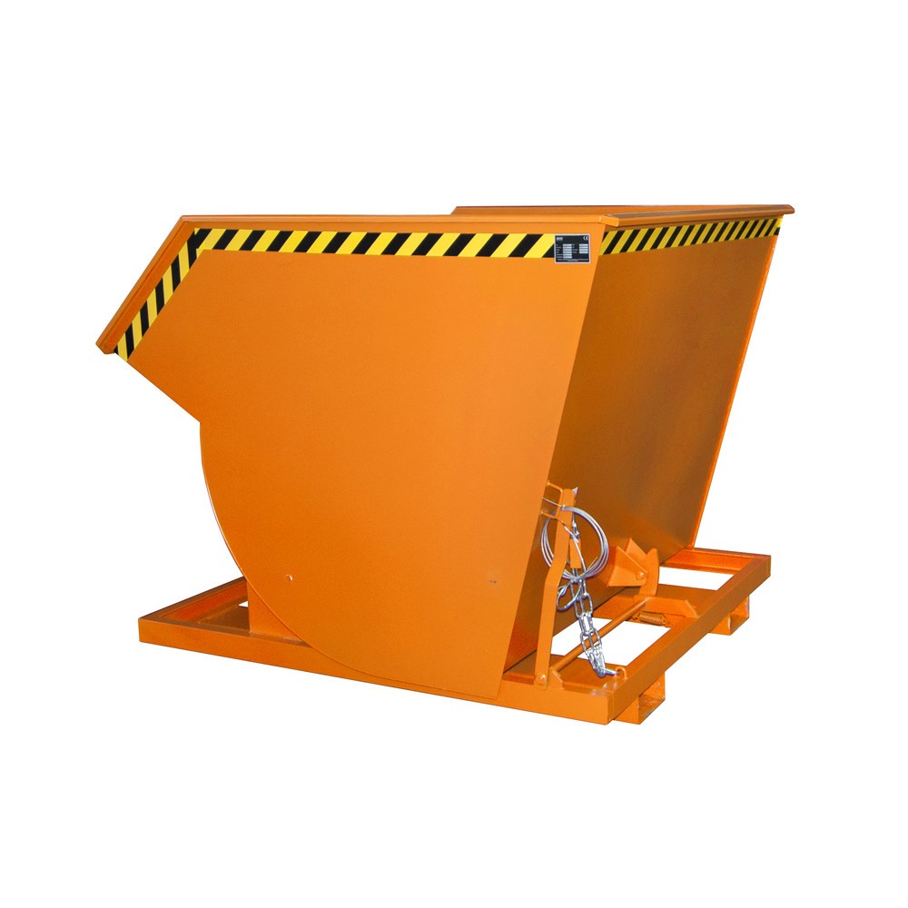 Numéro de l'image du produit 1: Bauer® Benne basculante avec mécanisme d'aide au basculement Premium, construction profonde, peint, sans couvercle, volume 2 m³, RAL 2000 orangé jaune