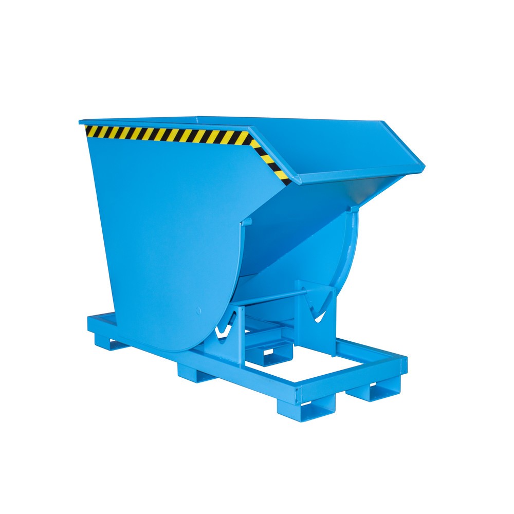 Numéro de l'image du produit 1: Bauer® Benne basculante avec mécanisme d'aide au basculement Premium, construction profonde, peint, sans couvercle, volume 0,75 m³, RAL 5012 bleu clair