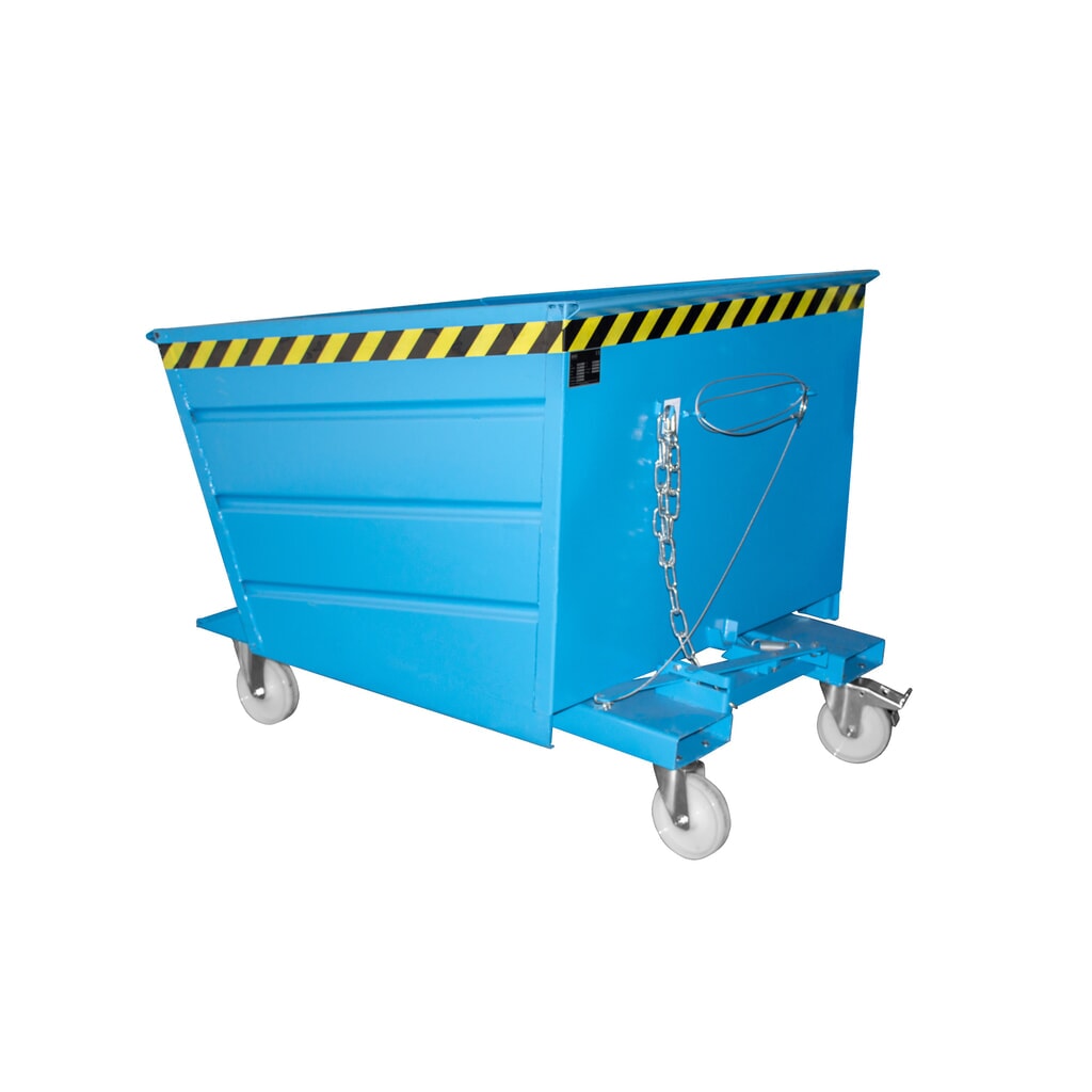 Bauer® Conteneur basculant compact, peint, volume 1 m³, RAL 5012 bleu clair Illustration du produit: Bauer® Conteneur basculant compact, peint, volume 1 m³, RAL 5012 bleu clair