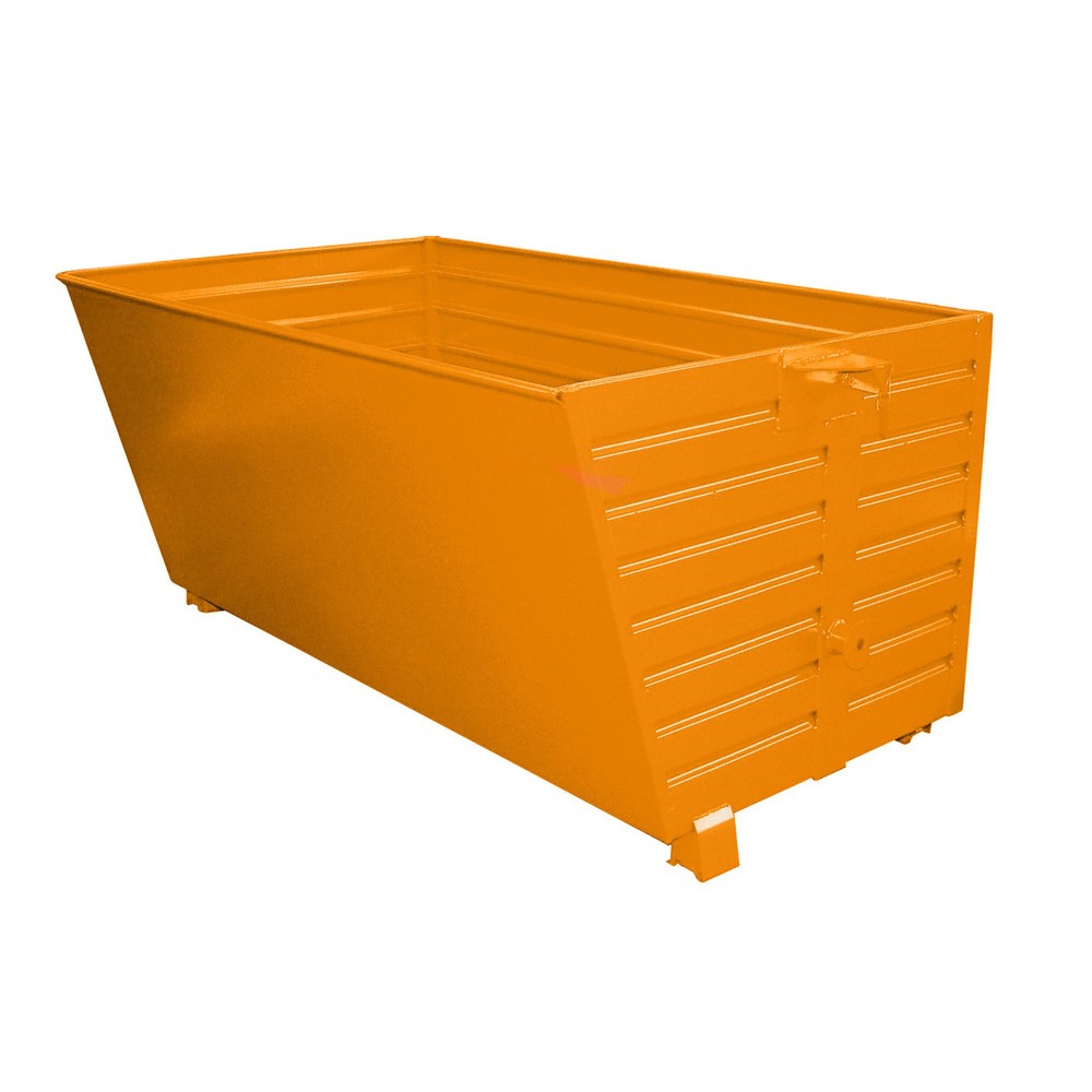 Numéro de l'image du produit 1: Bauer® Benne basculante empilable, peint, volume 2 m³, RAL 2000 orangé jaune