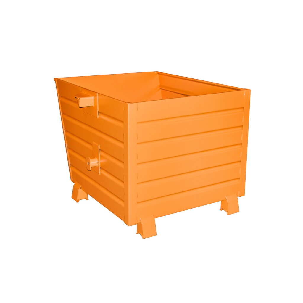 Bauer® Benne basculante empilable, peint, volume 0,9 m³, RAL 2000 orangé jaune Illustration du produit: Bauer® Benne basculante empilable, peint, volume 0,9 m³, RAL 2000 orangé jaune