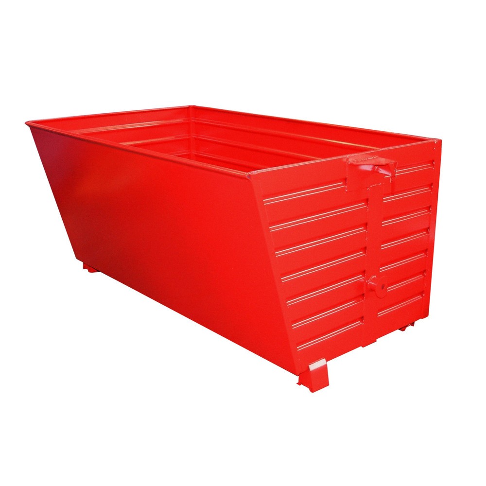Numéro de l'image du produit 1: Bauer® Benne basculante empilable, peint, volume 2 m³, RAL 3000 rouge feu