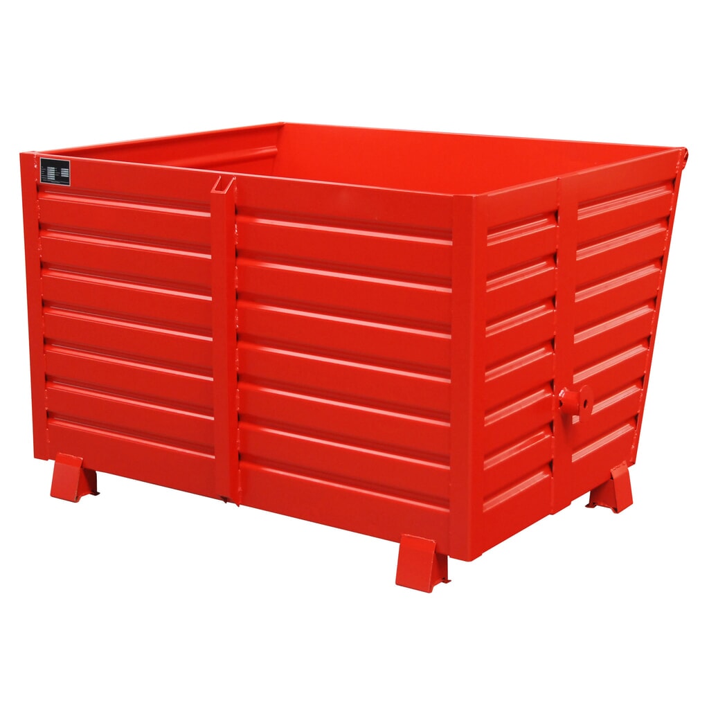 Bauer® Benne basculante empilable, peint, volume 1,5 m³, RAL 3000 rouge feu Illustration du produit: Bauer® Benne basculante empilable, peint, volume 1,5 m³, RAL 3000 rouge feu