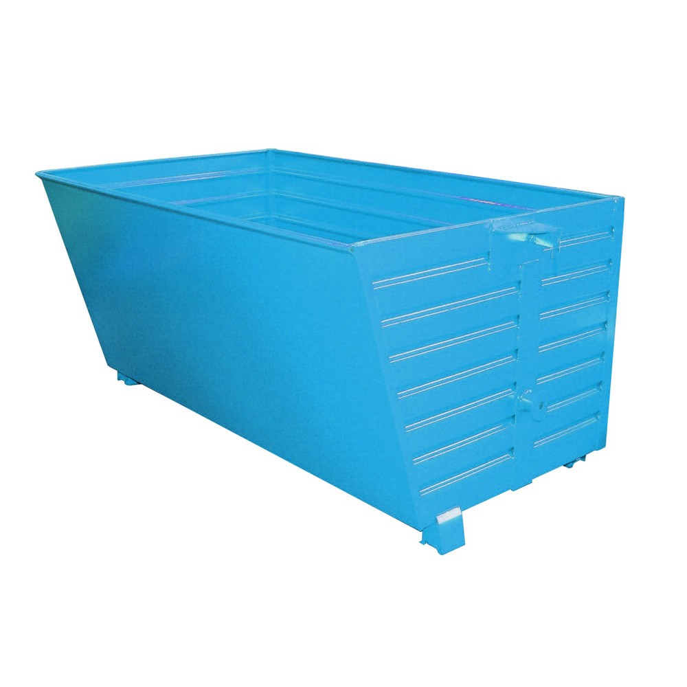 Numéro de l'image du produit 1: Bauer® Benne basculante empilable, peint, volume 2 m³, RAL 5012 bleu clair