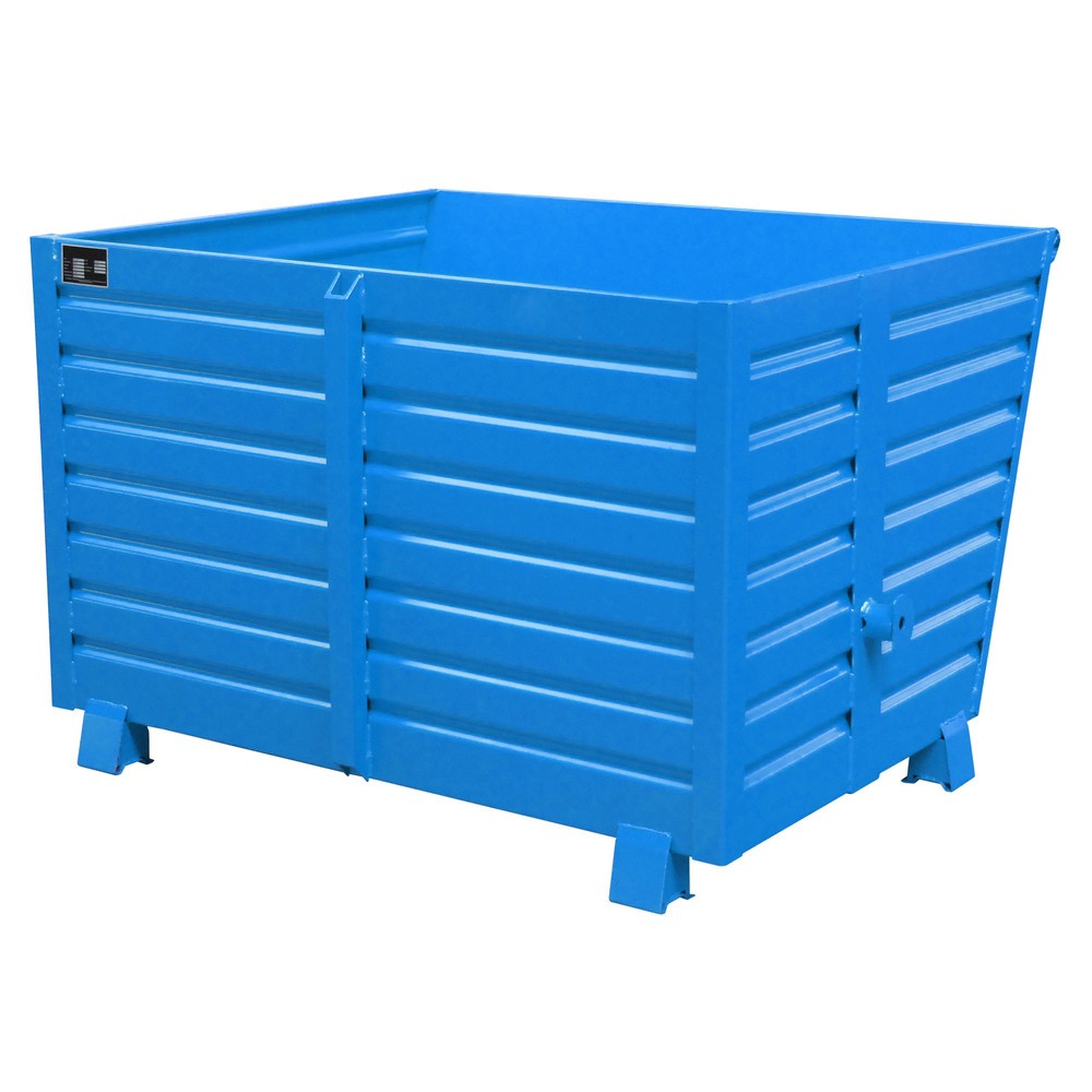 Numéro de l'image du produit 1: Bauer® Benne basculante empilable, peint, volume 1,5 m³, RAL 5012 bleu clair