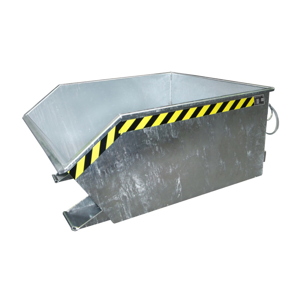 Numéro de l'image du produit 1: Bauer® Benne basculante, faible hauteur de construction, galvanisée, capacité de charge 750 kg, volume 0,3 m³