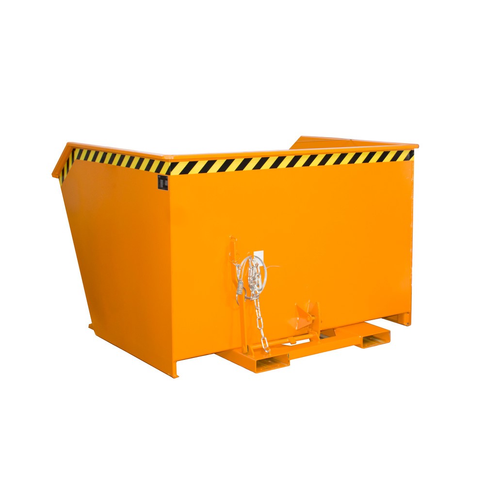 Numéro de l'image du produit 1: Bauer® Benne basculante, construction basse, peint, volume 2 m³, RAL 2000 orangé jaune