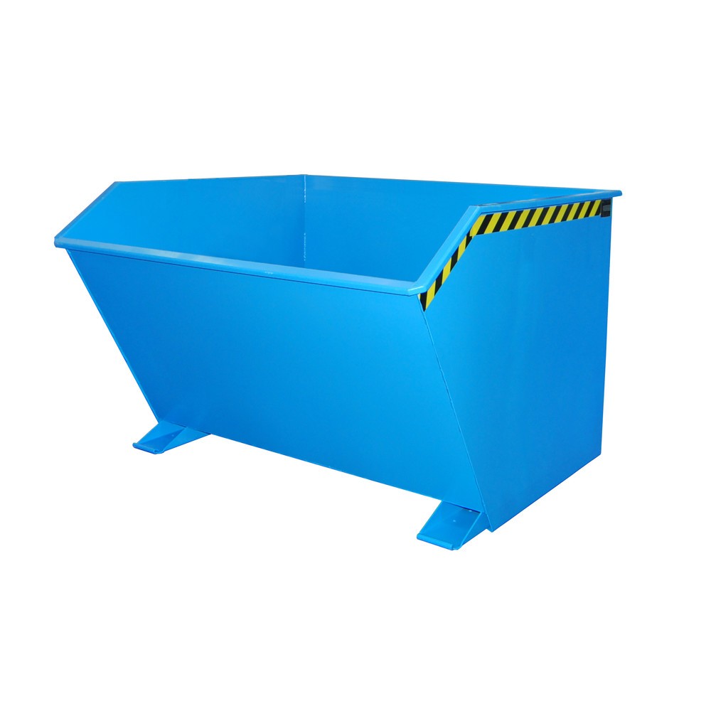 Numéro de l'image du produit 1: Bauer® Benne basculante, construction basse, peint, volume 2 m³, RAL 5012 bleu clair