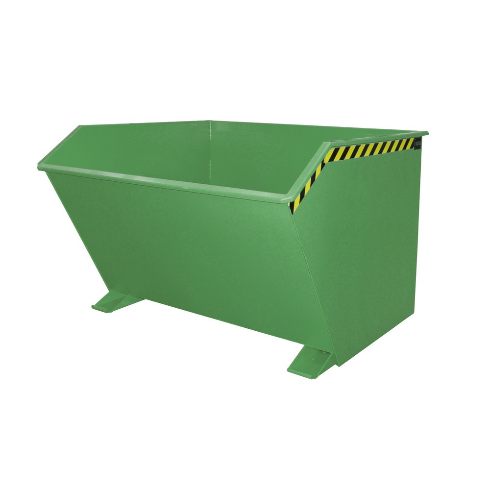 Numéro de l'image du produit 1: Bauer® Benne basculante, construction basse, peint, volume 2 m³, RAL 6011 vert réséda