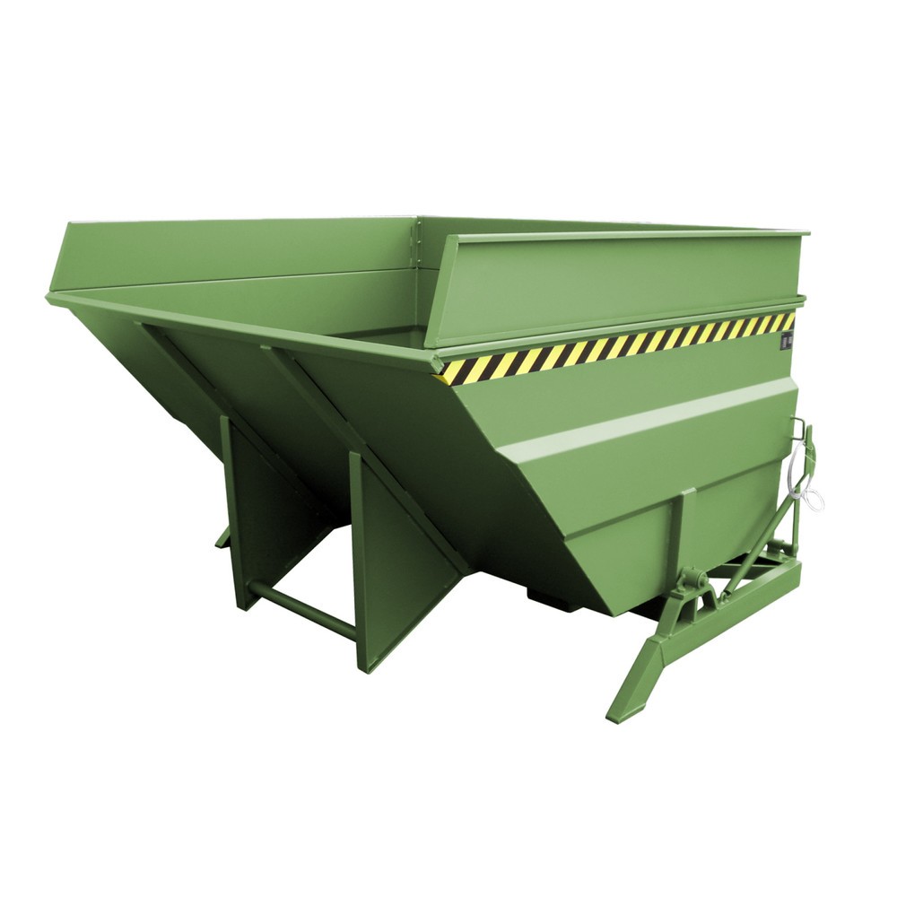 Numéro de l'image du produit 1: Bauer® Benne basculante, à structure grande contenance, peinte, volume 4 m³, RAL 6011 vert réséda