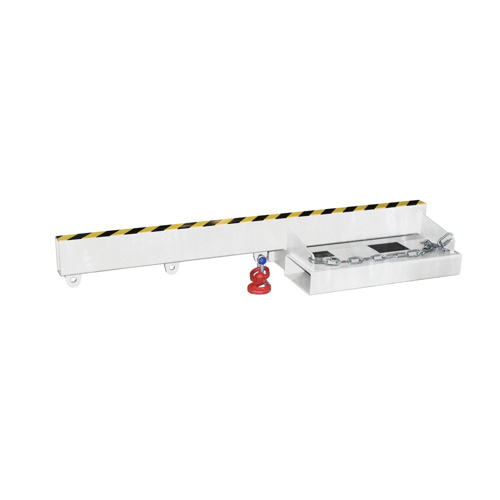 Numéro de l'image du produit 2: Bauer® Bras de charge modèle 1, version rigide, 3 positions de crochet, longueur de base 1 600 mm, capacité de charge 2 500 kg, galvanisé