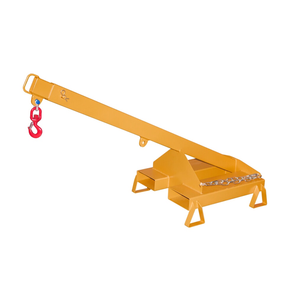 Bauer® bras de levage modèle 3, télescopique, 2 positions de crochet, longueur de base 1 600 mm, capacité de charge 1 000 kg, orangé jaune Illustration du produit: Bauer® bras de levage modèle 3, télescopique, 2 positions de crochet, longueur de base 1 600 mm, capacité de charge 1 000 kg, orangé jaune