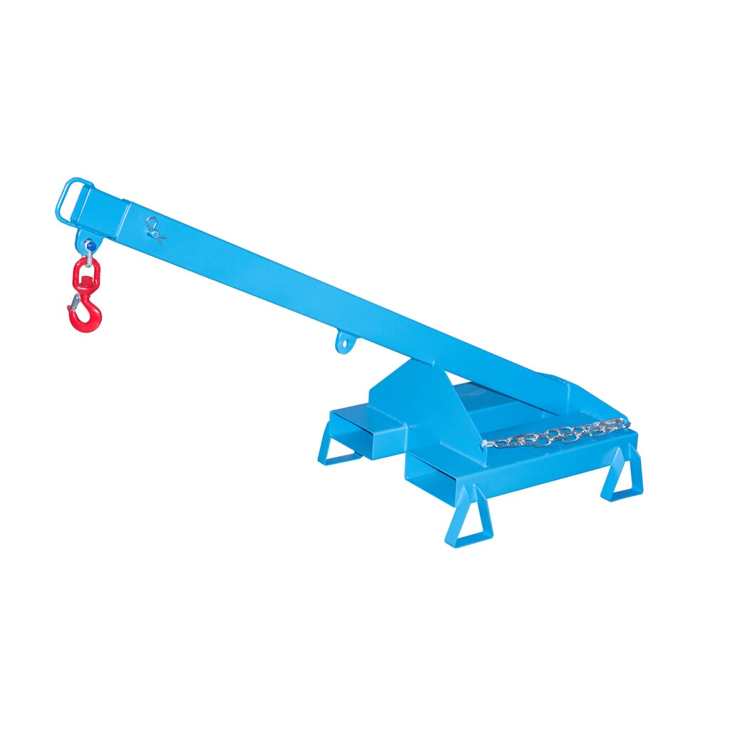 Bauer® bras de levage modèle 3, télescopique, 2 positions de crochet, longueur de base 1 600 mm, capacité de charge 1 000 kg, bleu clair N° de l'image du produit 3 : Bauer® bras de levage modèle 3, télescopique, 2 positions de crochet, longueur de base 1 600 mm, capacité de charge 1 000 kg, bleu clair